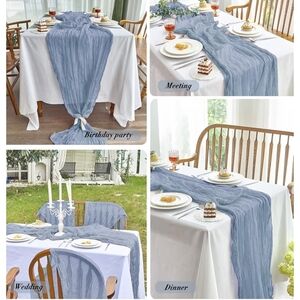 Set Of 6 Elegant Blue Table Runner for Home.
